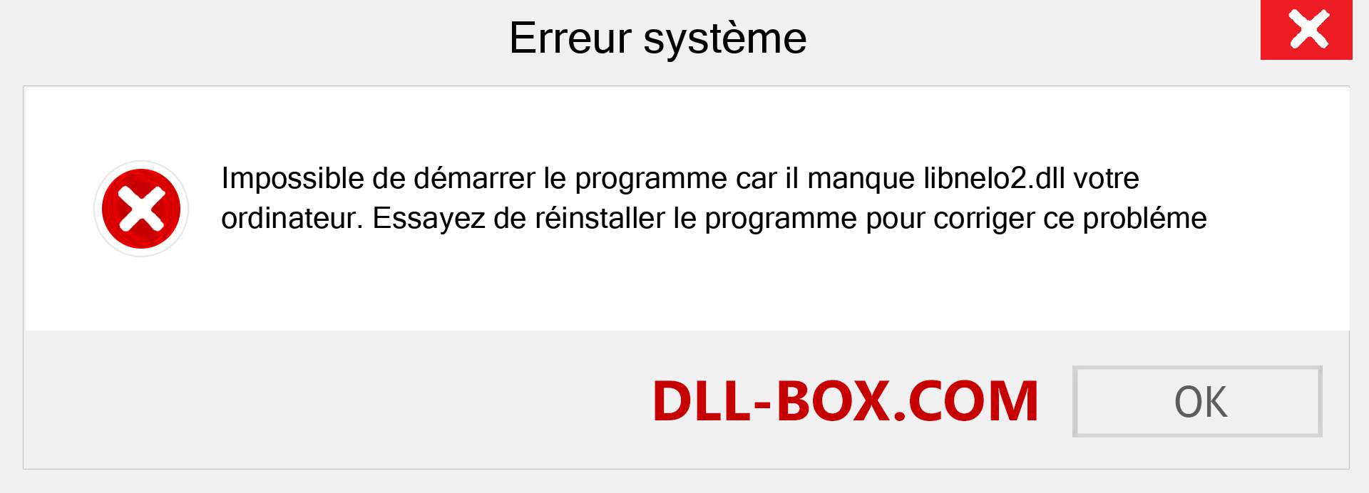 Le fichier libnelo2.dll est manquant ?. Télécharger pour Windows 7, 8, 10 - Correction de l'erreur manquante libnelo2 dll sur Windows, photos, images